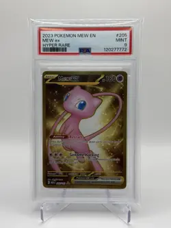 Pokemon Mew ex 205/165 Scarlet & Violet 151 Holo Hyper Rare PSA 9 - Image 1