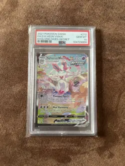 Pokemon Sylveon VMAX Evolving Skies Holo Alt Art 212/203 PSA 10 Gem Mint TCG - Image 1