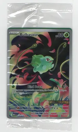Pokemon Bulbasaur 133/132 English Mega Evolution Stamped Promo SEALED - Image 1