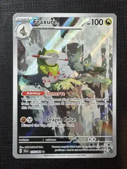 Pokemon TCG Fraxure 077/064 Shrouded Fable Illustration NM Condition - Image 1