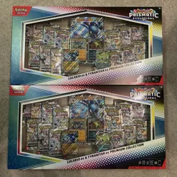 Pokemon TCG Prismatic Evolutions Lucario ex & Tyranitar ex Premium Collection x2 - Image 1