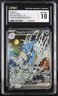 CGC GEM MINT Kingdra ex Pokemon 2024 English Black Star Promo - Scarlet & Violet - Image 1
