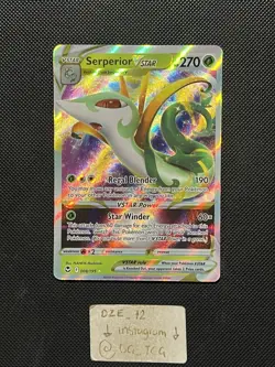 Pokemon Silver Tempest - Serperior VSTAR - 008/195 - Full Art - M/NM - Image 1