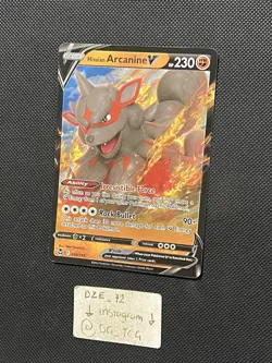 Pokemon Silver Tempest - Hisuian Arcanine V - 090/195 - Full Art - M/NM - Image 4