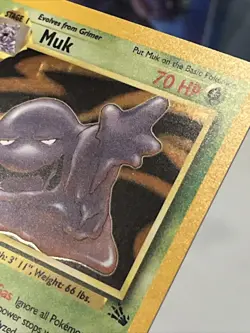 Pokemon TCG Muk 13/62 Fossil Holo LP/NM No Scratches On Holo - Image 2