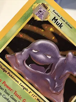 Pokemon TCG Muk 13/62 Fossil Holo LP/NM No Scratches On Holo - Image 3
