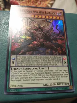 D/D/D Oblivion King Abyss Ragnarok OP04-EN010 Super Rare Unlimited LP Free Ship - Image 1