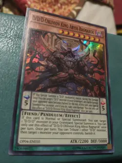 D/D/D Oblivion King Abyss Ragnarok OP04-EN010 Super Rare Unlimited LP Free Ship - Image 3