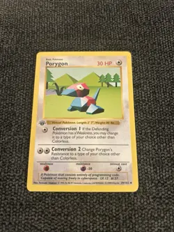 Porygon 39/102 Base Set Shadowless 1st Edition 1999 Pokemon Card - Image 1