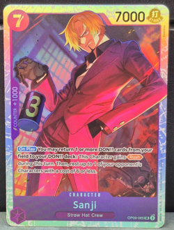 Sanji PRB-02 OP09-065 Super Rare The Best Vol 2 One Piece Near Mint Card Game NM - Image 1