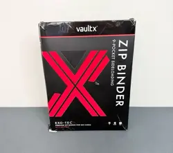 VaultX Premium Exo-Tec Zip Binder - 9 Pocket Holds 360 Trading Card - BLACK - Image 1
