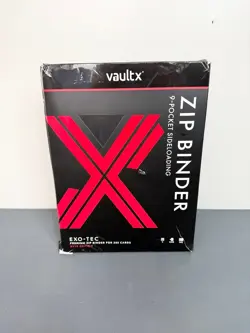 VaultX Premium Exo-Tec Zip Binder - 9 Pocket Holds 360 Trading Card - BLACK - Image 2
