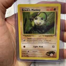 Pokemon Brock's Mankey 67/132 Pokemon TCG NM Nintendo Gym Challenge Card WOTC - Image 1