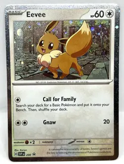 Eevee - SVP 200 Rivals Cosmos Holo Black Star Promo Card LP/NM - Image 1