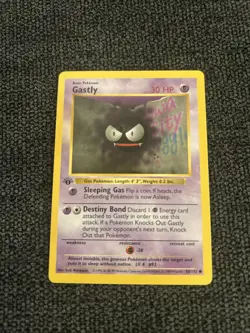 Pokemon GASTLY 1st edition 50/102 Base Set Card - Image 1