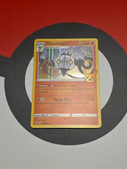 Pokemon Trading Card Game TCG Trick or Trade Chandelure Stamped Holo 033/192 - Image 1