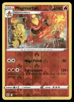 2022 Brilliant Stars Set Pokemon Card 020 Magmortar Reverse Foil NM - Image 1