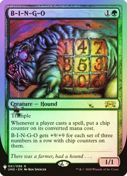 B-I-N-G-O #61 Planeswalker Symbol Reprints MTG MAGIC HOUND R FOIL O253 - Image 1