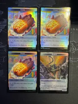 4x Food / Robot Double-Sided Token (Foil) - Marvel's Spider-Man - MTG - NM/M - Image 1