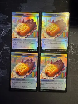 4x Food / Robot Double-Sided Token (Foil) - Marvel's Spider-Man - MTG - NM/M - Image 2