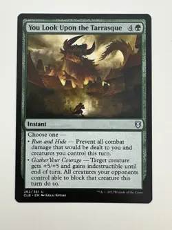 You Look Upon the Tarrasque MTG Magic the Gathering Card NM Near Mint CLB - Image 1