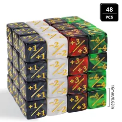 48 Pieces MTG Counters Token Dice, Magic The Gathering Glitter Sparkle Loyalt... - Image 2