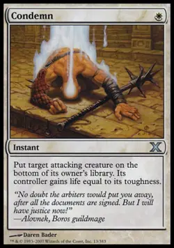 Condemn - Light Play MTG 10th Edition - Image 1