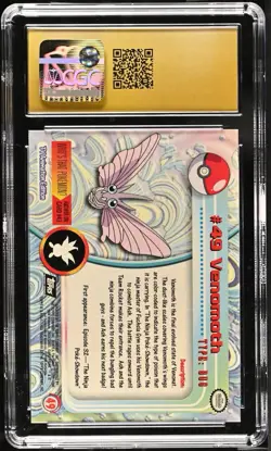 Venomoth - 1999 Topps Pokemon (Series 1) #049 - CGC Pristine 10 - Image 2