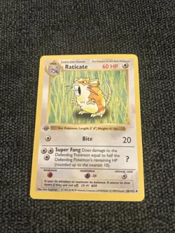 Raticate 1st Edition Base Set Shadowless 40/102 Pokemon - Image 1