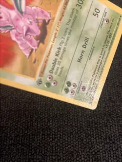 1st Edition Nidorino Base Set 37/102 SHADOWLESS Regular Uncommon Pokemon WOTC - Image 2