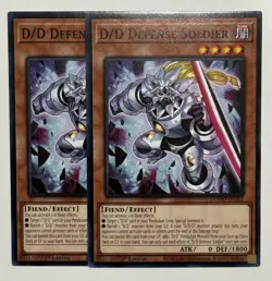 2X D/D Defense Soldier DOOD-EN002 C Doom of Dimensions NM 1st Ed Yugioh - Image 1