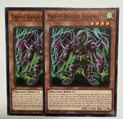 2x Tri-Headed Behemoth DOOD-EN029 C Doom of Dimensions NM 1st Ed Yugioh - Image 1