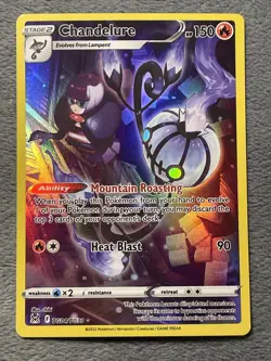 Chandelure TG04/TG30 Full Art Rare Holo Pokemon Card Lost Origin Trainer Gallery - Image 1