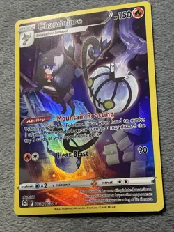 Chandelure TG04/TG30 Full Art Rare Holo Pokemon Card Lost Origin Trainer Gallery - Image 2