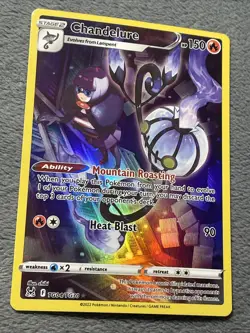 Chandelure TG04/TG30 Full Art Rare Holo Pokemon Card Lost Origin Trainer Gallery - Image 3