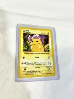 Pokemon 1999 Pikachu Card 58 / 102 Shadowless Red Cheeks - Image 1