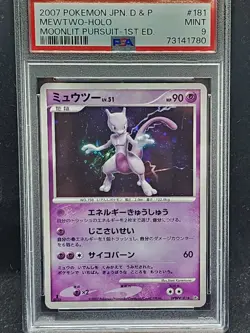 Pokemon card Japanese Mewtwo Moonlit Pursuit 1st ed Holo DPBP 181 PSA 9 Mint - Image 1