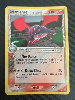 Pokemon TCG Salamence 14/113 EX Delta Species 2005 Reverse Holo Rare DMG - Image 1