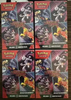 Lot Of 4! Pokemon Scarlet & Violet Destined Rivals Booster Bundle Box NEW Sealed - Image 1