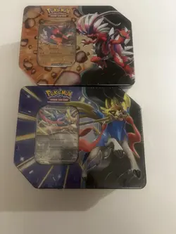 Pokemon Slashing Legends Zacian & Koraidon Pokemon Tins Set of 2 New Sealed - Image 1