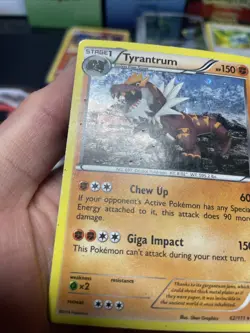 Pokemon Tyrantrum 62/111 Furious Fists Cosmos Holo Rare Promo HP - Image 3