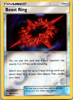 Pokemon Forbidden Light Beast Ring Reverse Holo 102/131 - Image 1