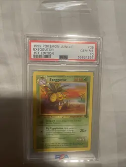Pokemon TCG Exeggutor 1st Edition 35/64 WOTC Jungle 1999 NM Condition Psa 10 - Image 1