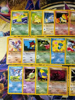 Pokemon Neo Genesis 41/41 Common Set, 33/35 Uncommon Set Unlimited NM - Image 2