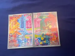 Pokemon TCG Deerling (165/162) & Sawsbuck (166/162) Holo Illustration Art Rares - Image 1