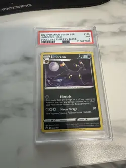 (PSA 7) Pokemon: Evolving Skies - Umbreon #SWSH129 [3-Pack Blister Promo] - Image 1