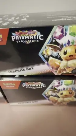 Pokemon TCG Scarlet & Violet Prismatic Evolutions Surprise Box Lot of 4 Sealed - Image 2