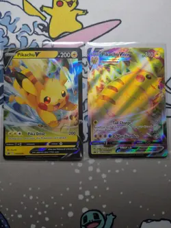 Pikachu V & VMAX SWSH 285 SWSH286 - Crown Zenith Black Star Promo - Pokemon TCG - Image 1