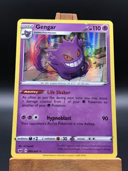 Pokemon Sword & Shield Gengar Holo Rare English 085/202 NM-MT - Image 1