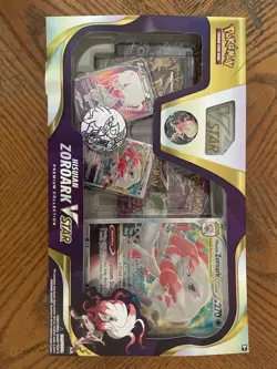 Pokemon TCG Hisuian Zoroark VSTAR Premium Collection Factory Sealed (5 Packs) - Image 1